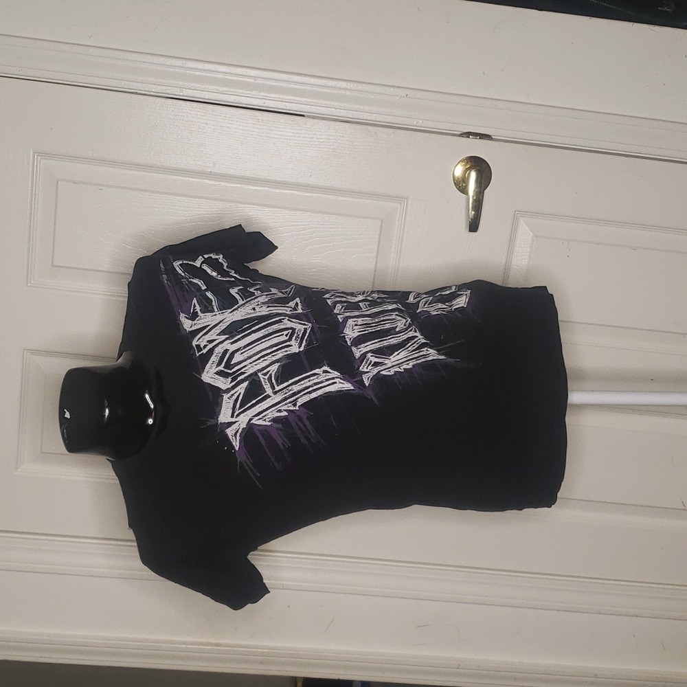 Fox Racing Black V-Neck T-Shirt Size Small